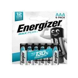 Pila ministilo AAA - 1,5V - Max Plus alcalina - Energizer - blister 6 pezzi