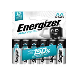 Pila stilo AA - 1,5V - Max Plus alcalina - Energizer - blister 6 pezzi