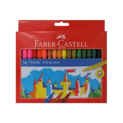 Faber-Castell ZAMEK - Marcatore - non permanente - colori assortiti - inchiostro base acqua (pacchetto di 36)