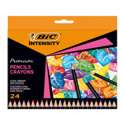Matita Intensity Wood Premium - colori assortiti - Bic - conf. 24 pezzi