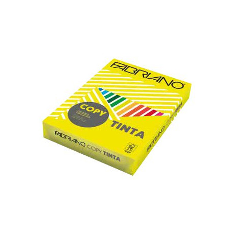 Fabriano Copy Tinta Unicolor 80 Bright Colours - Giallo - A4 (210 x 297 mm) - 80 g/m² - 500 fogli carta comune (pacchetto di 5)