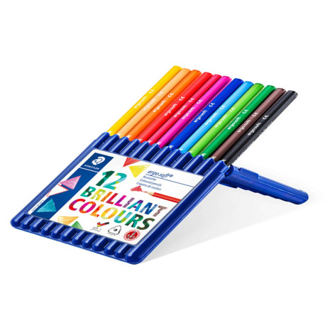 Matite colorate Ergosoft - triangolari - colori assortiti - Staedtler - astuccio 12 pezzi