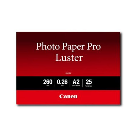 Canon Photo Paper Pro Luster LU-101 - Brillante - 260 micron - A2 (420 x 594 mm) - 260 g/m² - 25 fogli carta fotografica
