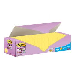 Blocco foglietti Post-it Super Sticky - 654-SSCY-VP24 - 76  x 76 mm - giallo Canary - 90 fogli - Post-it - conf. 24 blocchi