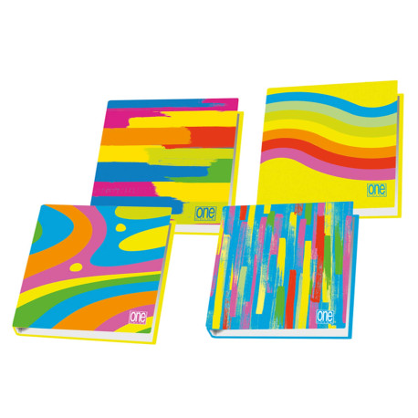Raccoglitore Fantafluo One Color - A4 - 4 anelli tondi 30 mm - fantasia - Blasetti