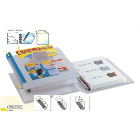 Raccoglitore personalizzabile Stelvio TI -bianco - N. anelli 2 - formato 22x30 cm D 17 mm