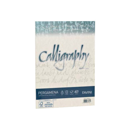 FAVINI HOME-OFFICE PRESTIGE Calligraphy - Pergamena - sabbia - A4 (210 x 297 mm) - 190 g/m² - 50 fogli Carta