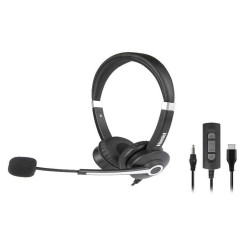 Renova C J S - Cuffia Business bi-aurale con mic. combo USB-C e Jack