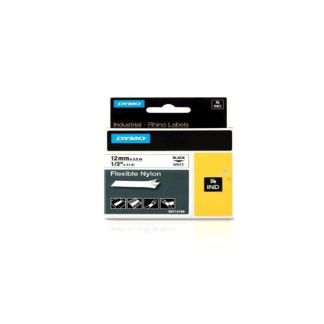 RHINO 12 MM NYLON FLESSIBILE NERO SU BIANCO