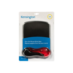 Kensington Duo Gel Mouse Pad Wrist Rest - Tappetino per mouse con poggiapolso - nero, rosso - Compatibile TAA