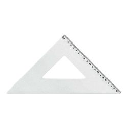 ARDA Aluminium Profil - Righello - 25 cm - 45°, 45°