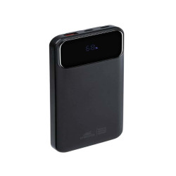Rivacase Battery Bank (10000 mAh) 22,5W fast charger con 3 cavi integrati (di cui Type C ed USB con funzione ricarica) Nero