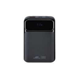 Rivacase Battery Bank (20000 mAh) 22,5W fast charger con 3 cavi integrati ( di cui type C ed Usb con funzione ricarica ) Nera