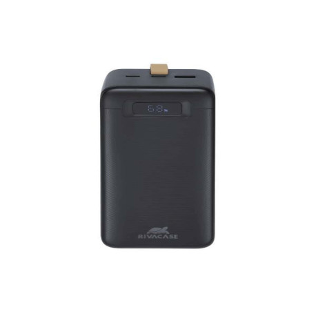 Rivacase Battery Bank con LCD 40.000 mAh PD 65W per Laptop - Nera