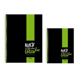 ARDA Black is the new green - Taccuino - rilegatura a spirale - A4 - quadretti (pacchetto di 12)
