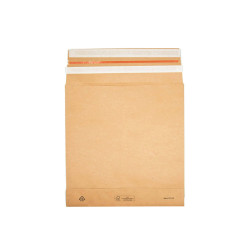 Sacchetti a fondo quadro E-Green - C3 - 35 x 45 x 12 + 10 cm - carta kraft - avana - Bong Packaging - conf. 200 pezzi