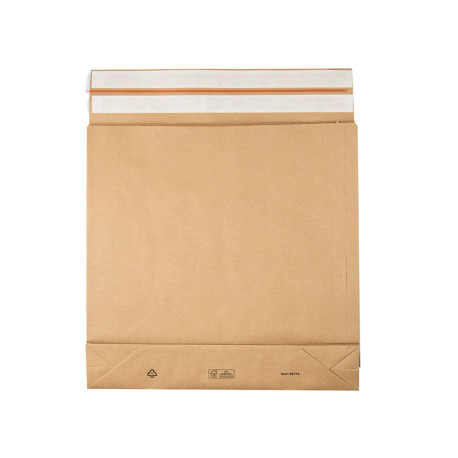 Sacchetti a fondo quadro E-Green - C3 - 35 x 45 x 8 + 10 cm - carta kraft - avana - Bong Packaging - conf. 200 pezzi