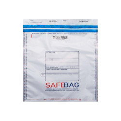 Sacchetti di sicurezza Safe Bag - per corrieri - B4 - 25,6 x 37 + 4 cm - PE - bianco - Bong Packaging - conf. 100 pezzi