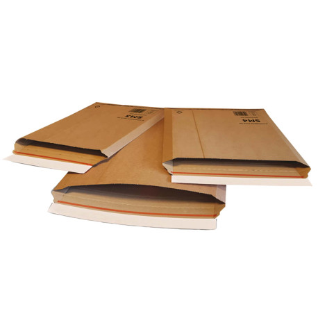 Sacchetti e-commerce pack - 21,5 x 30 x 5 cm - cartone microonda - avana - Blasetti - conf. 25 pezzi