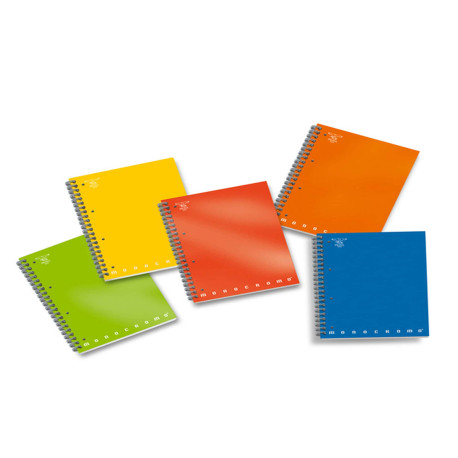 Maxiquaderno Monocromo - A4 - 5mm - 100 fogli - 80gr - 1 rigo - c/fori - spiralato - Pigna