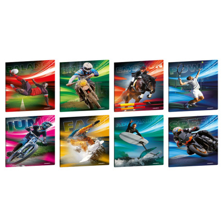 Maxiquaderno Sport Emotions - A4 - 1 rigo c/margine - 20+1 fogli - 80 gr - Blasetti