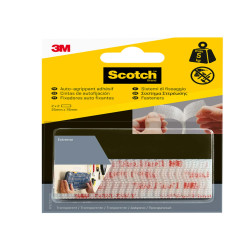 Sistema di fissaggio Dual Lock - 2,5 x 7,6 cm - trasparente - 3M - blister 2 coppie