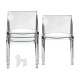 Sedia B-side - 48 x 50 x 81,5 cm - policarbonato - trasparente - Grandsoleil - conf. 4 pezzi