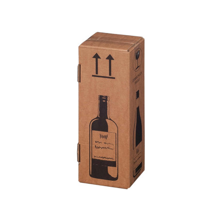 Scatola Wine Pack - per 1 bottiglia - 10,5 x 10,5 x 42 cm - Bong Packaging - conf. 20 pezzi