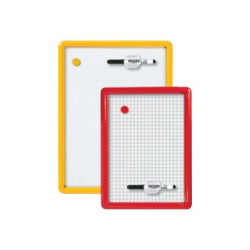 ARDA Format - Lavagna bianca - 350 x 500 mm - magnetica - quadretti - bianco - disponibile in colori diversi
