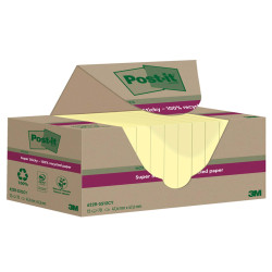 Blocco foglietti Post-it SuperSticky Green - 622R-SSCY - 47,6 x 47,6 mm - carta riciclata - giallo Canary - 70 fogli - Post-it 