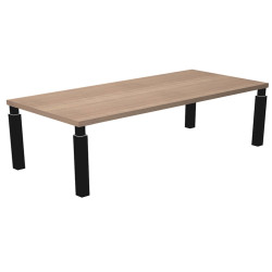 Scrivania direzionale Prestige Quadro - 180 x 90 cm - ciliegio arabis/nero