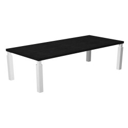 Scrivania direzionale Prestige Quadro - 180 x 90 cm - nero venato/bianco