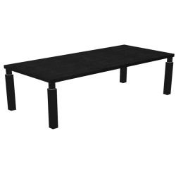 Scrivania direzionale Prestige Quadro - 180 x 90 cm - nero venato/nero