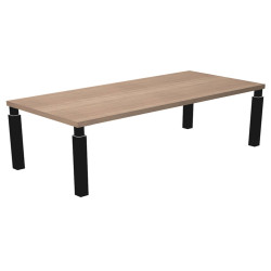Scrivania direzionale Prestige Quadro - 210 x 90 cm - ciliegio arabis/nero