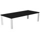 Scrivania direzionale Prestige Quadro - 210 x 90 cm - nero venato/bianco