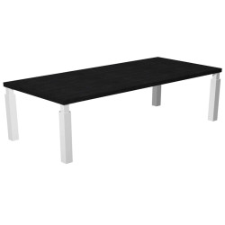 Scrivania direzionale Prestige Quadro - 210 x 90 cm - nero venato/bianco