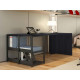 Scrivania home/office Smarty - 140 x 69 x 72,4 cm - nero venato
