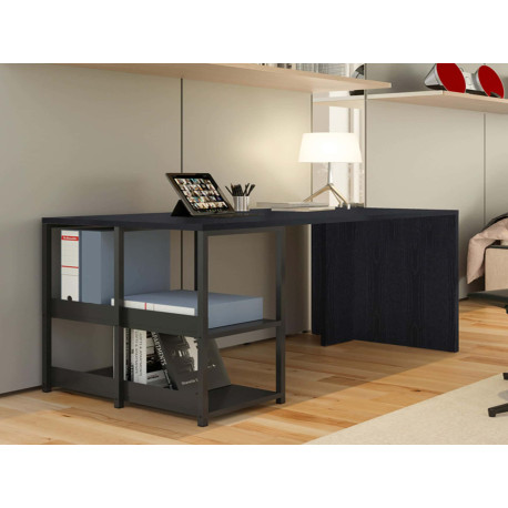 Scrivania home/office Smarty - 140 x 69 x 72,4 cm - nero venato