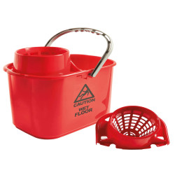 Secchio Polar - con strizzatore - 15 L - rosso -  30 x 27 x 37 cm - PerfettoFactory