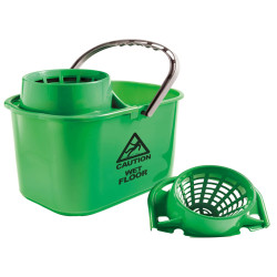 Secchio Polar - con strizzatore - 15 L - verde - PerfettoFactory
