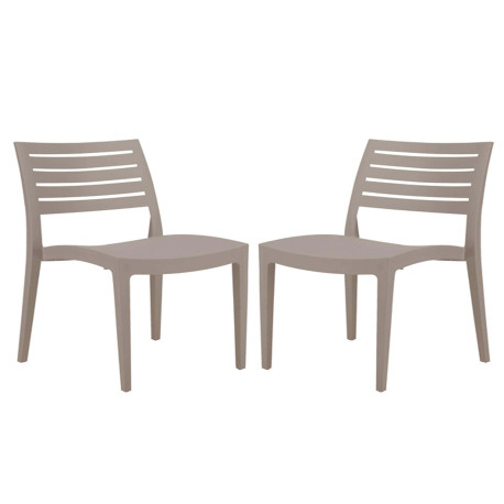 Sedia Firenze - 49 x 51 x 80 cm - polipropilene - juta - Grandsoleil - conf. 2 pezzi