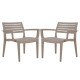 Sedia Firenze - con braccioli - 59 x 51 x 80 cm - polipropilene - juta - Grandsoleil - conf. 2 pezzi