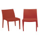 Sedia Venice - 51 x 49 x 80 cm - polipropilene - rosso - Grandsoleil - conf. 2 pezzi