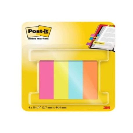 Segnapagina in carta Post-it 12 7 mm x 44 4 mm 5 blister da 50 Fogli Poptimistic colori rosa power verde acido acqua arancio ac