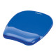 Fellowes Gel Crystal - Tappetino per mouse con poggiapolso - blu