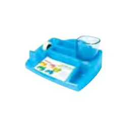 Dispenser Soft Touch per sapone liquido - 10,2x9x21,6 cm - capacitA' 0,55 L - azzurro - Mar Plast