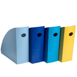Set 4 portariviste Mag-Cube Bee Blue - 26,6 x 8,2 x 30,5 cm - colori assortiti - Exacompta