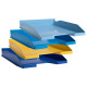 Set 4 vaschette portacorrispondenza Combo Midi Bee Blue - colori assortiti - Exacompta
