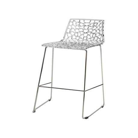Sgabello Spider Fix - 44 x 53 x 96 cm - policarbonato - trasparente - Grandsoleil