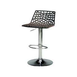 Sgabello Spider Gas - 38,5 x 42 x 104 cm - policarbonato - moka lucido - Grandsoleil